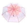 Автоматический зонт многоцелевой 8-спицевый модный прозрачный цветочный узор складной дорожный зонт