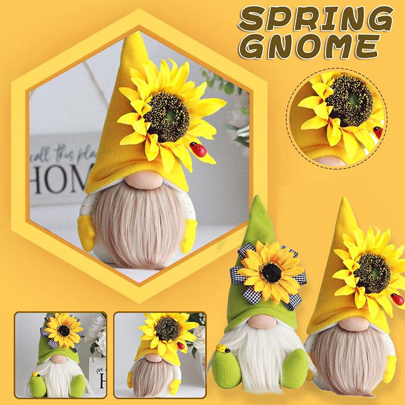 2024 New Bee Festival Faceless Doll Dwarf Cute Sunflower Bee Goblin Autumn Doll Ornament