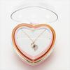 Heart Shape Preserved Flower Flip Ring Box Romantic Birthday Gift Packaging Box  Necklace