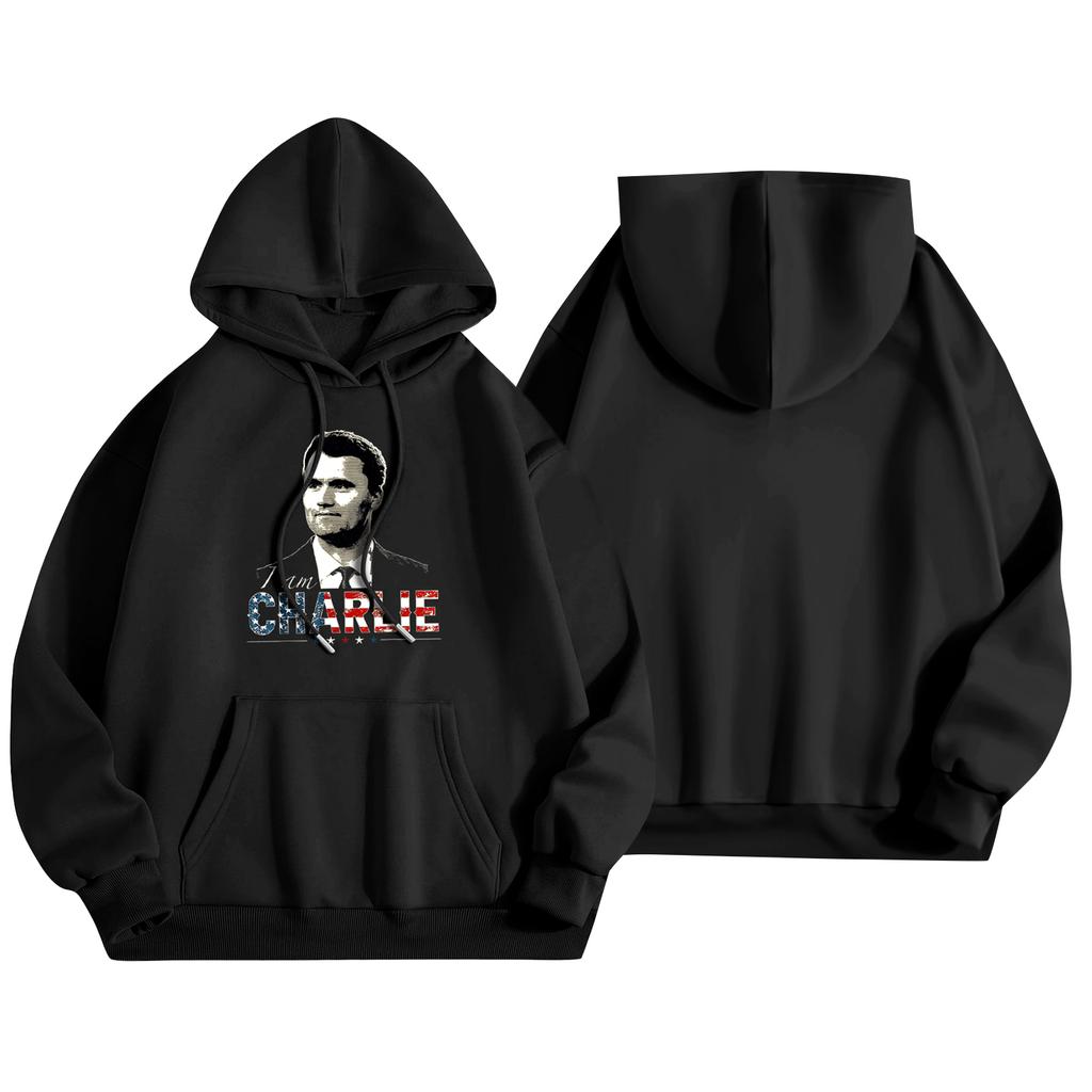 Unisex Fashion Lightweight Long Sleeve Pullover With Pockets Print Hoodie