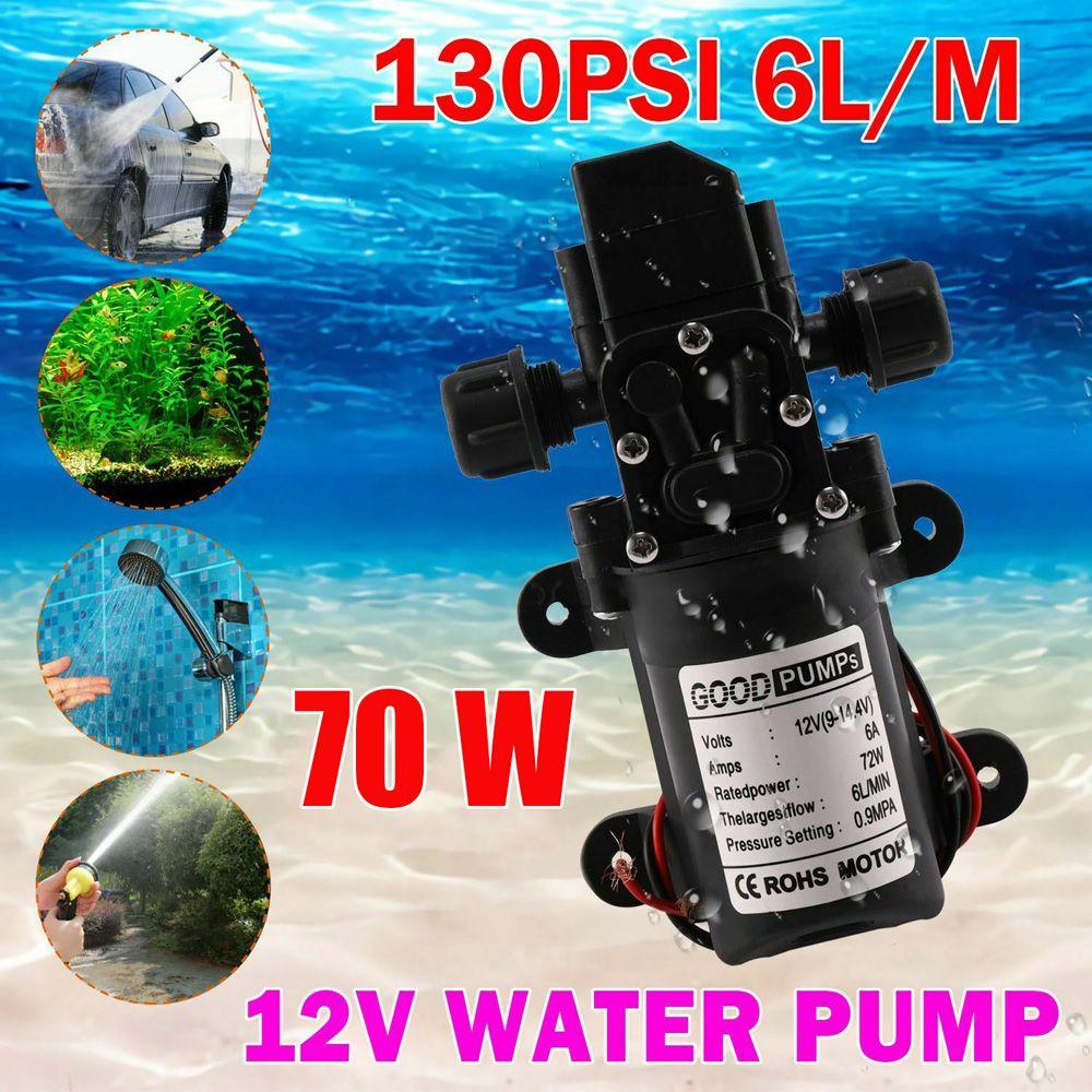 Automatic Switch DC 12V Diaphragm Durable Agricultural Black Water Pump Water Sprayer Self Priming Pump Car Washing