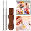 Embroidery Punch Needle Needlework Wood Handle DIY Stitching Weaving Tool Pin for
