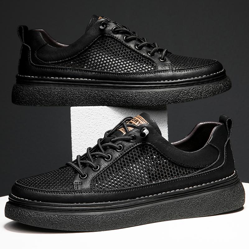 FashionLeisure Walk Casual Shoes Hollow Out Men's Oxford Shoes Breathable Summer Sneakers Lace-Up Men Outdoor Shoes Treking Shoes