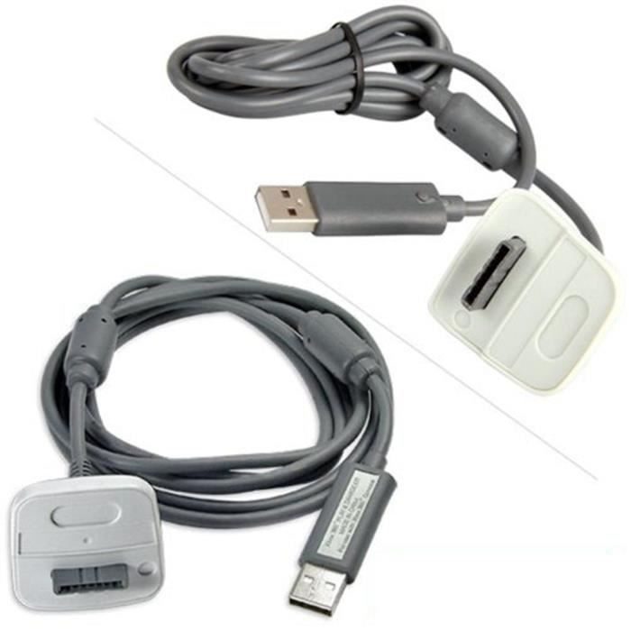 2 в 1 USB-кабель для зарядного устройства, провод для беспроводного контроллера Microsoft Xbox 360, аксессуары для ПК, детали