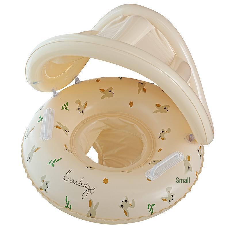 Детский надувной круг для плавания «Маленький кролик» с двойной воздушной камерой и утолщенными надувными рукавами