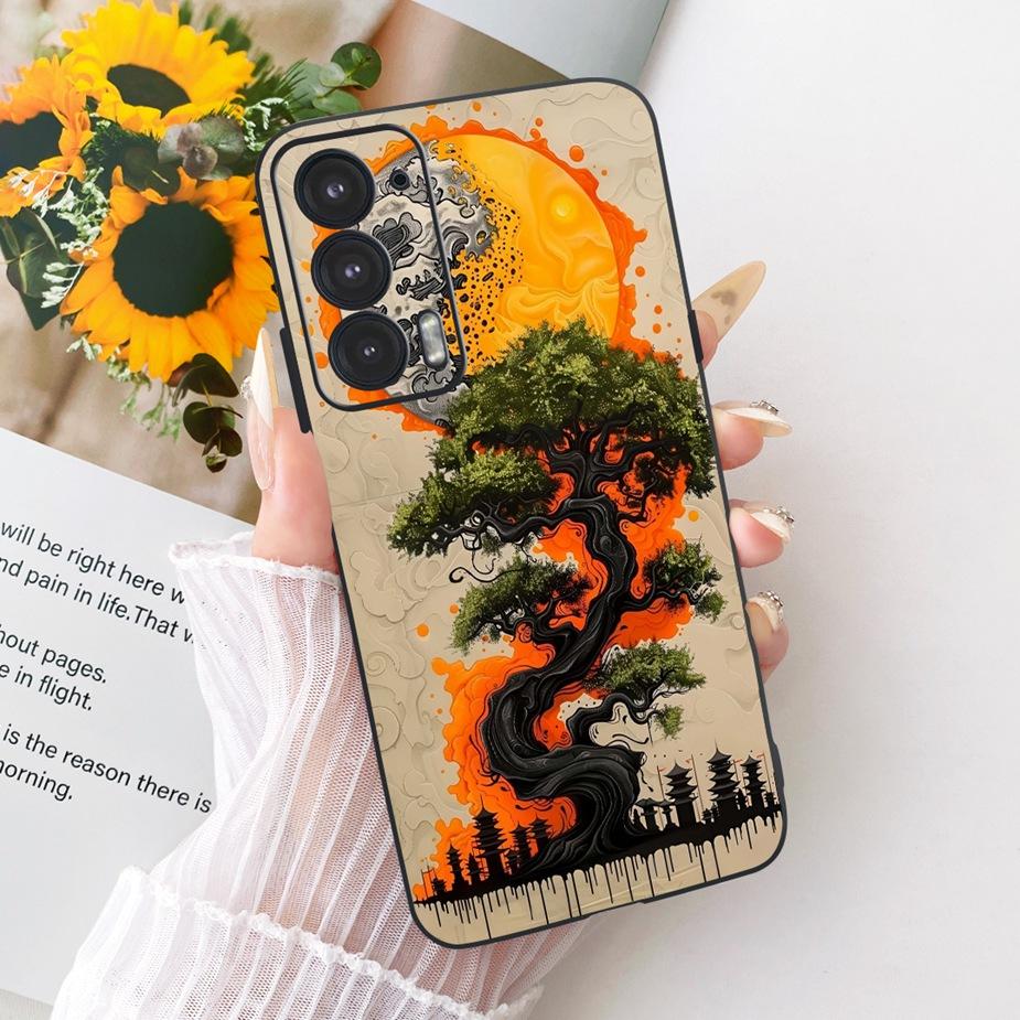 For Motorola Edge 20 Pro Case New Flower Butterfly Painted Cover Soft Silicone Case For Motorola Edge 20 Lite Edge20 Fusion Bags