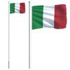 VidaXL Flag of Italy and 6.23 M Pole Aluminum 3147097