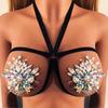 Women Alluring Cage Bra Elastic Cage Bra Strappy Hollow Out Bra Bustier