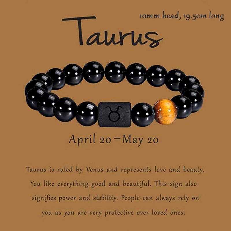 12 браслетов созвездий Homme, браслеты со знаками зодиака, креативный эластичный браслет из бисера для женщин и мужчин, ювелирные изделия для пар, подарки