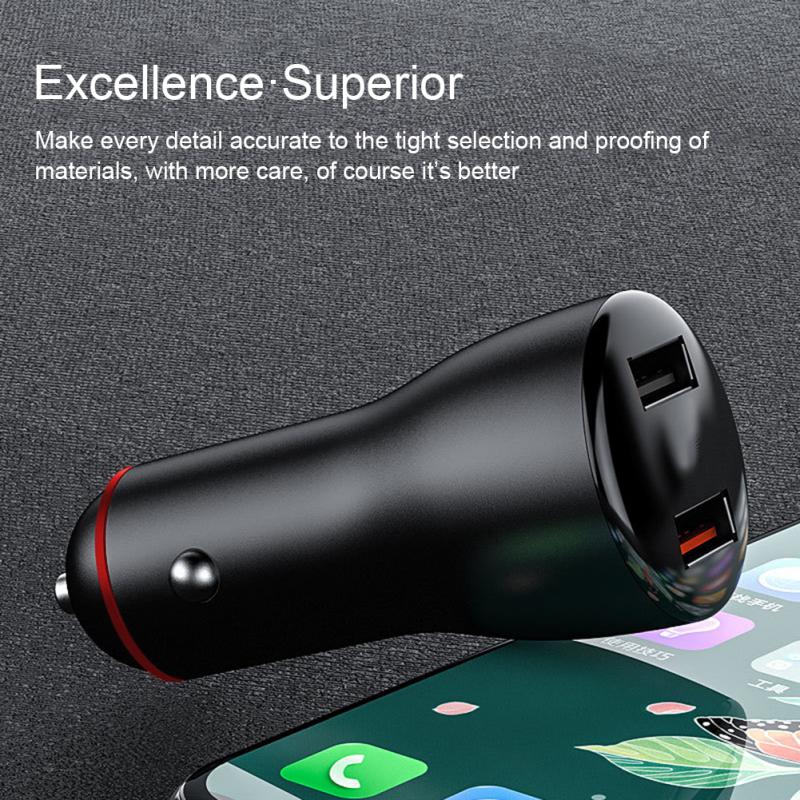 Автомобильное зарядное устройство 40 Вт портативное универсальное прочное многофункциональное автомобильное оборудование свет цифровой дисплей автомобильные аксессуары двойной USB