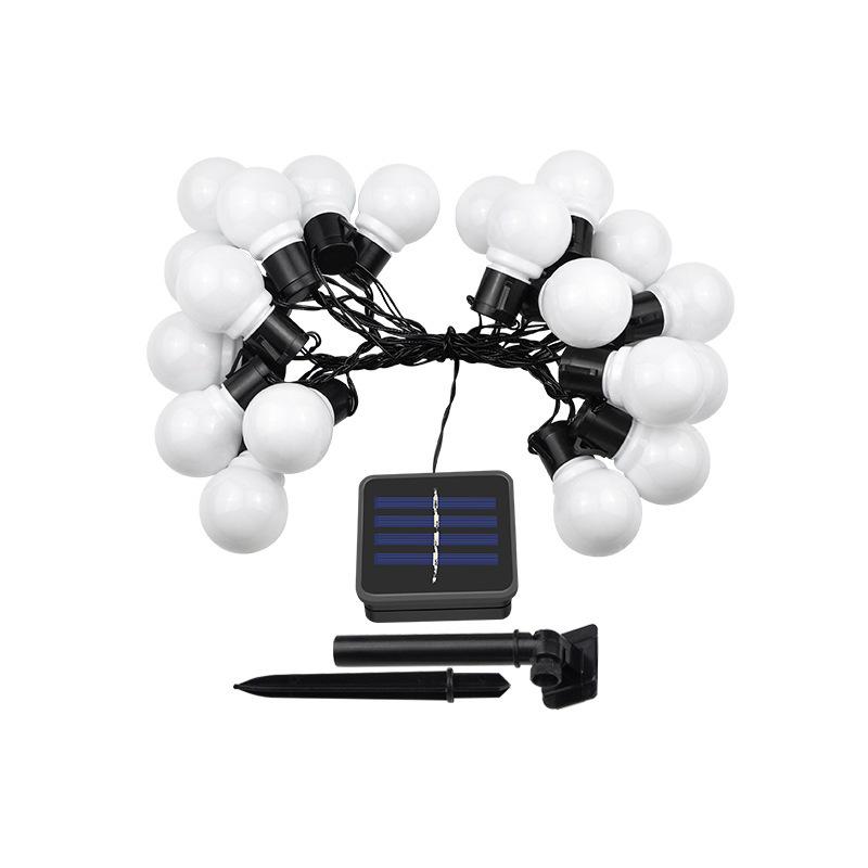 Светодиодные солнечные винтажные гирлянды - Уличные садовые прозрачные шарообразные лампочки