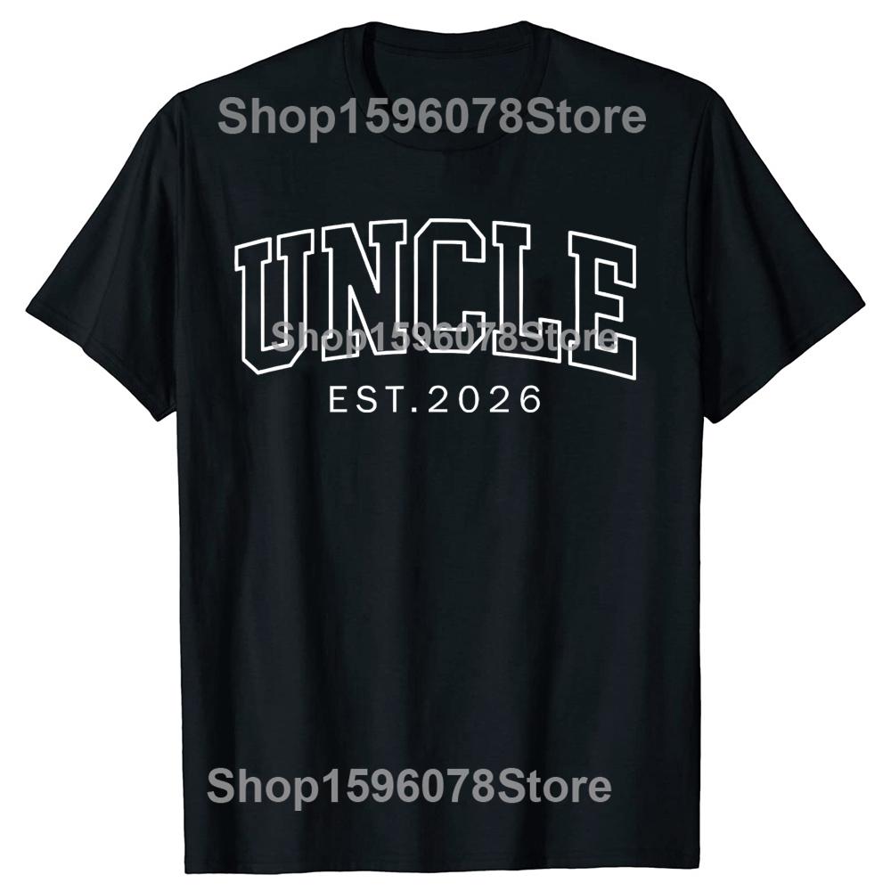 Funny Promoted To Uncle 2026 T-shirts Men Women's Fashion Casual Tshirt 100% Cotton Loose Oversized Father Days T Shirt