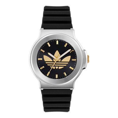 Часы adidas Originals Унисекс Adidas Expression Three Кварцевые 5 АТМ Водонепроницаемые Минеральное Черные Нержавеющая сталь Часы, AOFH25503, Механизм, Водонепроницаемость, Стекло,