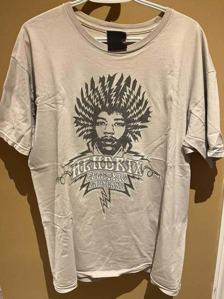 Редкая рубашка Jimi Hendrix песочного цвета Унисекс Концертная от S до 5XL TR348 Унисекс Футболка
