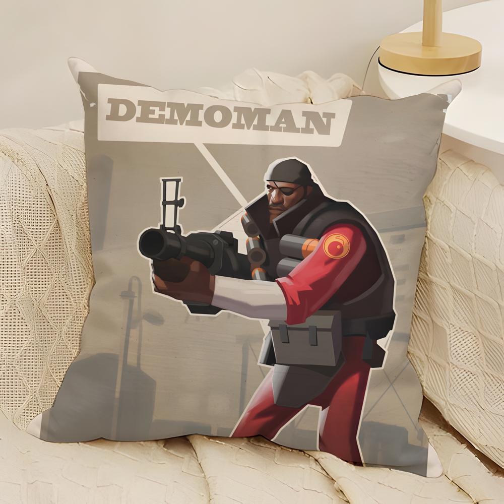 Tf2 Команда Счастливой Игрой T-Team Fortress 2 Наволочка Натуральный Лен Двусторонний Принт Диван Домашний Декор Чехол для Подушки