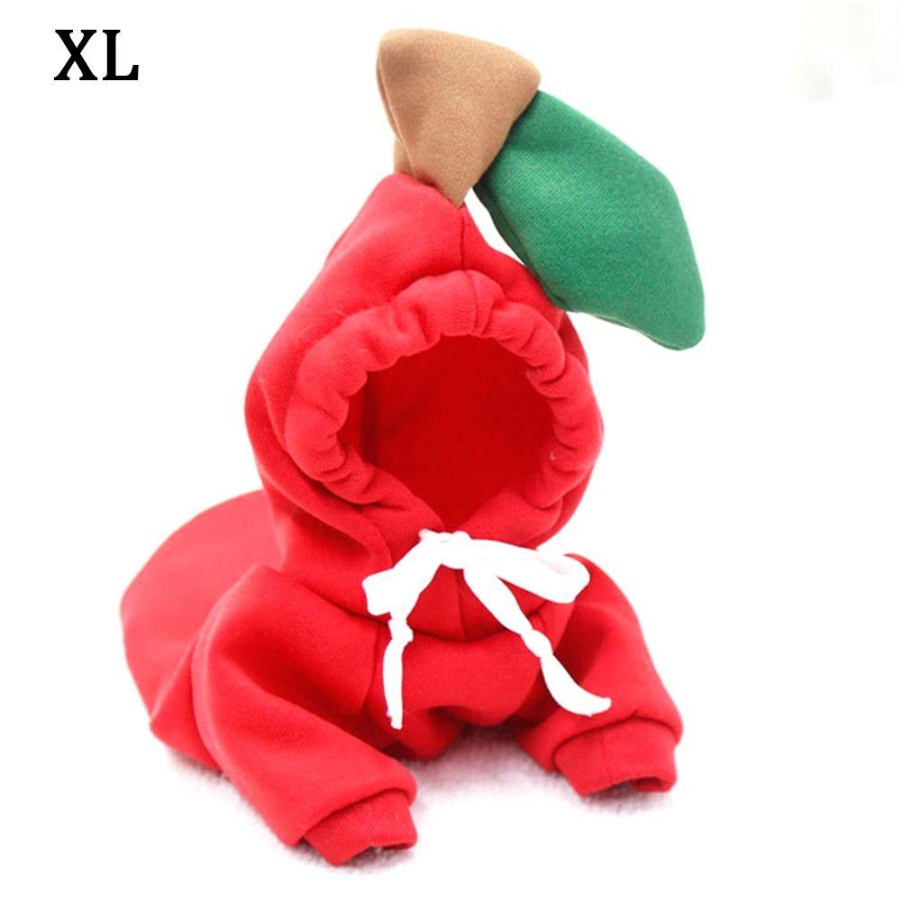 Новый зимний наряд, костюм для животных, зимняя одежда для собак, комбинезон для собак, пальто для щенков с фруктами, толстовка с капюшоном для домашних животных