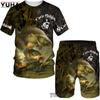 Летняя забавная футболка с 3D принтом для ловли карпа, комплект шорт, мужская спортивная одежда, спортивные костюмы с круглым вырезом и коротким рукавом, крутая мужская одежда