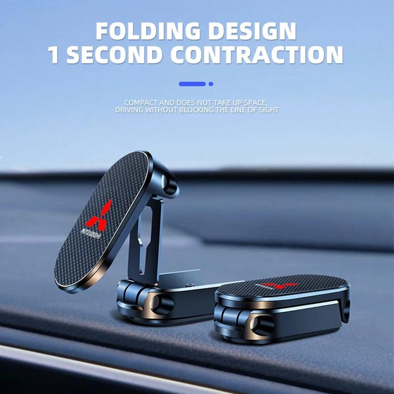 Magnetic Adjustable Car Phone Mount Cradle For Mitsubishi Logo ASX Outlander Lancer Pajero Eclipse Galant Mirage Accessories