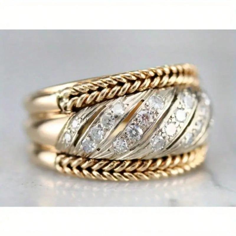 Женское кольцо со сверкающим кубическим цирконием, идеальный подарок на годовщину/День святого Валентина для девушки, подходит для помолвки/свадьбы