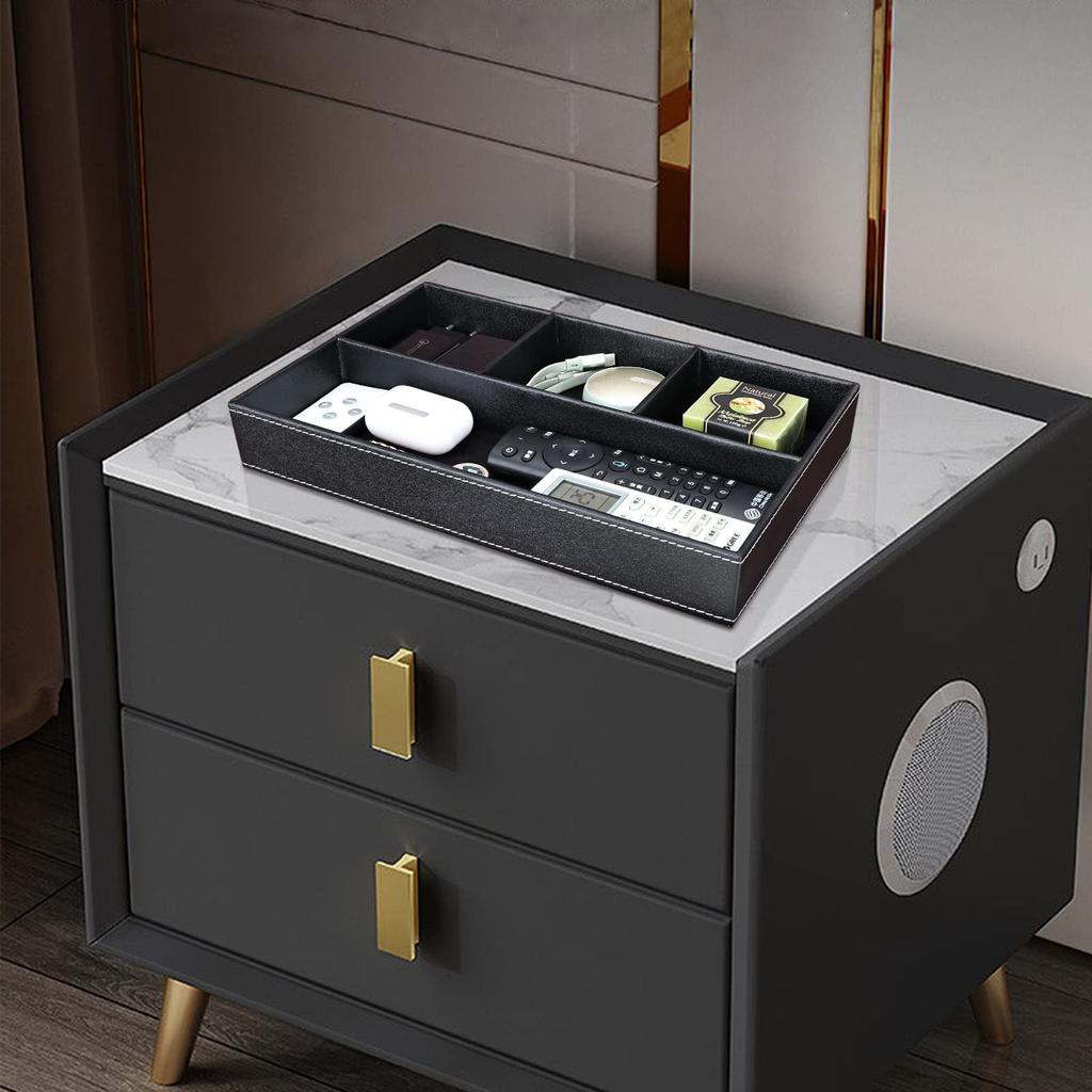 Richblue Хранение Мелких Предметов Настольный Ящик из ПУ Кожи Органайзер для Стола Мелких Предметов Ключи Прихожая Хранение Стильный Лоток, Держатель, Лоток, Лоток,