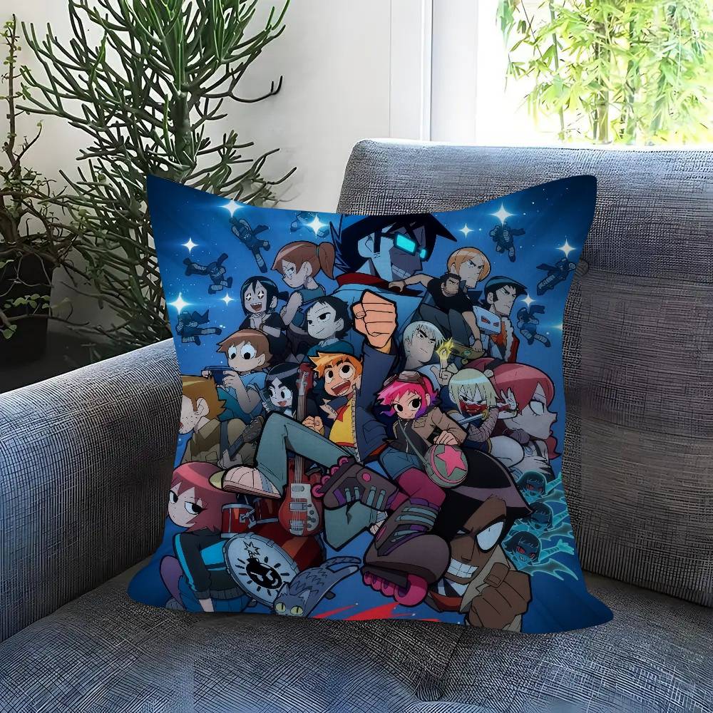 Pillowcase toon Gift Cushion Cover Bedroom Home Sofa Chair Seat Decor pillow case Vintage Movie Scott Pilgrim VS The World