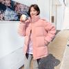Женское короткое зимнее утолщенное хлопковое пальто свободного кроя в корейском стиле для невысоких, женская куртка