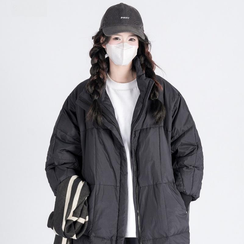 Новая пуховая одежда для женщин, зимние длинные куртки с подкладкой оверсайз до колена и утолщенные куртки с подкладкой в тренде.