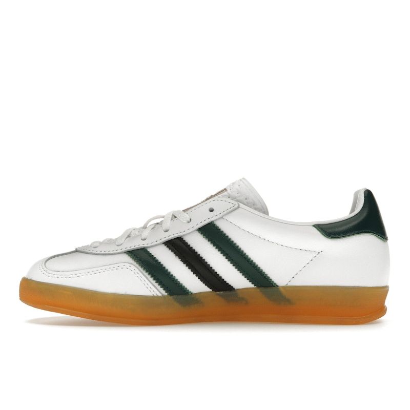 Adidas Gazelle Indoor White Collegiate Green Женские кроссовки Cloud-White Core-Black IE2957