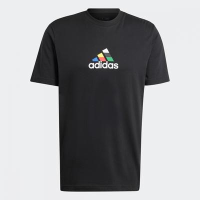 adidas Футболка с рисунком House Of Tiro Nations, черная Iw2672