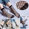Fashion Sexy Short Wild Calf Fishnet Socks Women's Accessories Black White Hollow Out Mesh Stockings