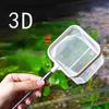 3D сачок для аквариума квадратный и круглый с присоской телескопическая ручка из нержавеющей стали для ловли рыбы креветок аквариум