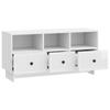 TV Stand High Gloss White 102 x 34.5 x 50 cm Particleboard