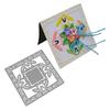 Square Frame with 4 Puppies Frame Metal Silvery Stencil Embossing Cutting Dies For Diy Scrapbooking Paper Album Cards Making