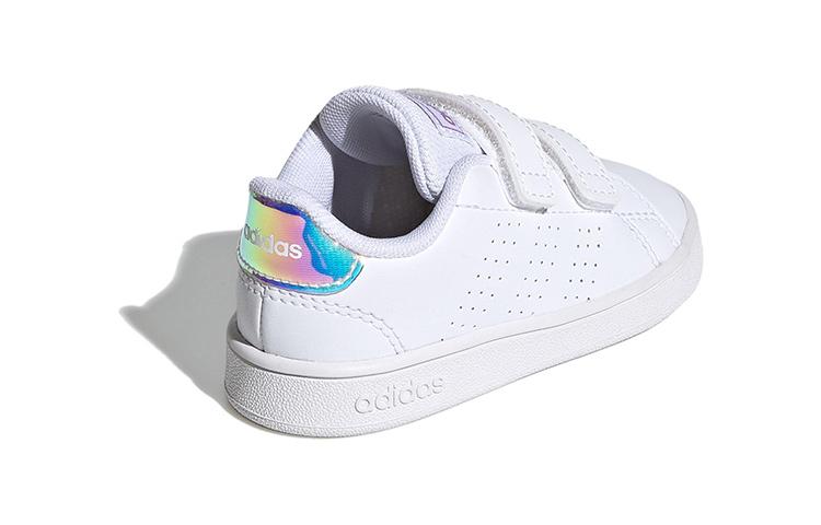 adidas Neo ADVANTAGE Низкие кеды для скейтбординга из синтетической кожи Белые для младенцев и малышей FY4626