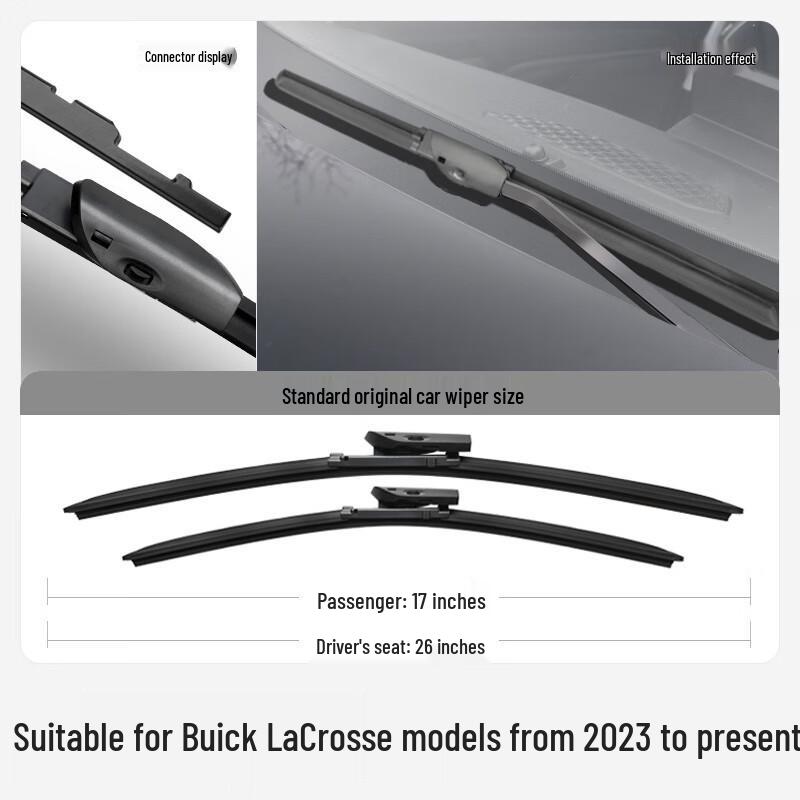 2023 Buick Новый Regal Оригинальная безкаркасная бесшумная щетка стеклоочистителя - Специальная резиновая полоска