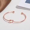 Proposal Gifts Jewelry Love Knot Bracelets Open Cuff Bangles for Women Girls Tie The Knot