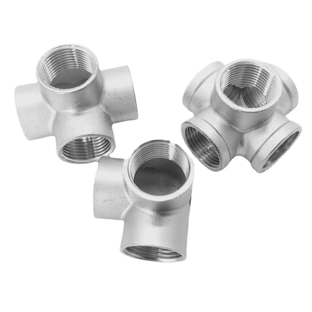 1/4" 3/8" 1/2" 3/4" 1" 1.25" 1.5" 2" BSPT Внутренняя 3 4 5-ходовая Угловой Крестовина 304 Нержавеющая Сталь Трубный Фитинг Соединитель Вода Газ