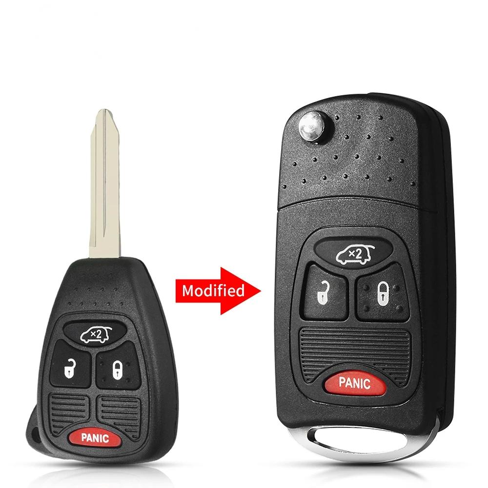 2/3/4-кнопочный пульт-заготовка с откидным лезвием для Chrysler Sebring Pacifica, Dodge Avenger Nitro, Jeep Wrangler Liberty