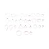 30Pcs/Box Stainless Steel Sugar Biscuit Press Stamp Embosser Cookie Cutter Diy Fondant Cake Mold Pastry Decor Baking Accesories