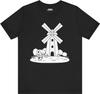 Windmill Farm Landscape Cartoon Graphic T-shirt
