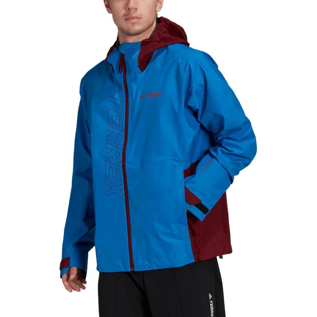 Adidas Куртка спортивная мужская с цветным принтом в виде букв, повседневная, синяя H51477