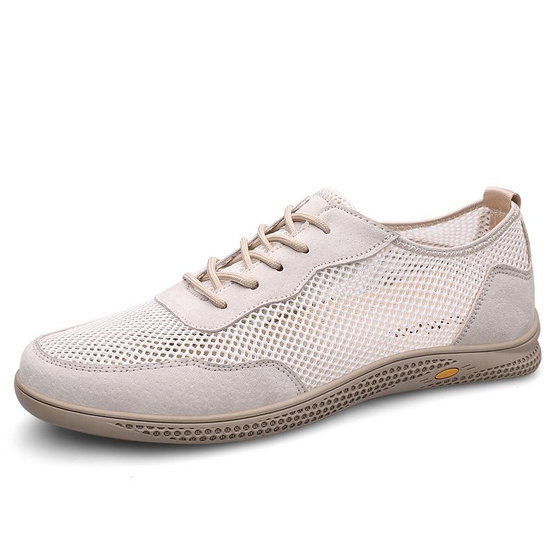 Летняя мужская сетчатая спортивная обувь, модные альпинистские туфли на плоской подошве, дышащие легкие прогулочные туфли, нескользящие повседневные туфли для активного отдыха