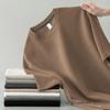 Модная вафельная футболка с круглым вырезом и коротким рукавом для лета