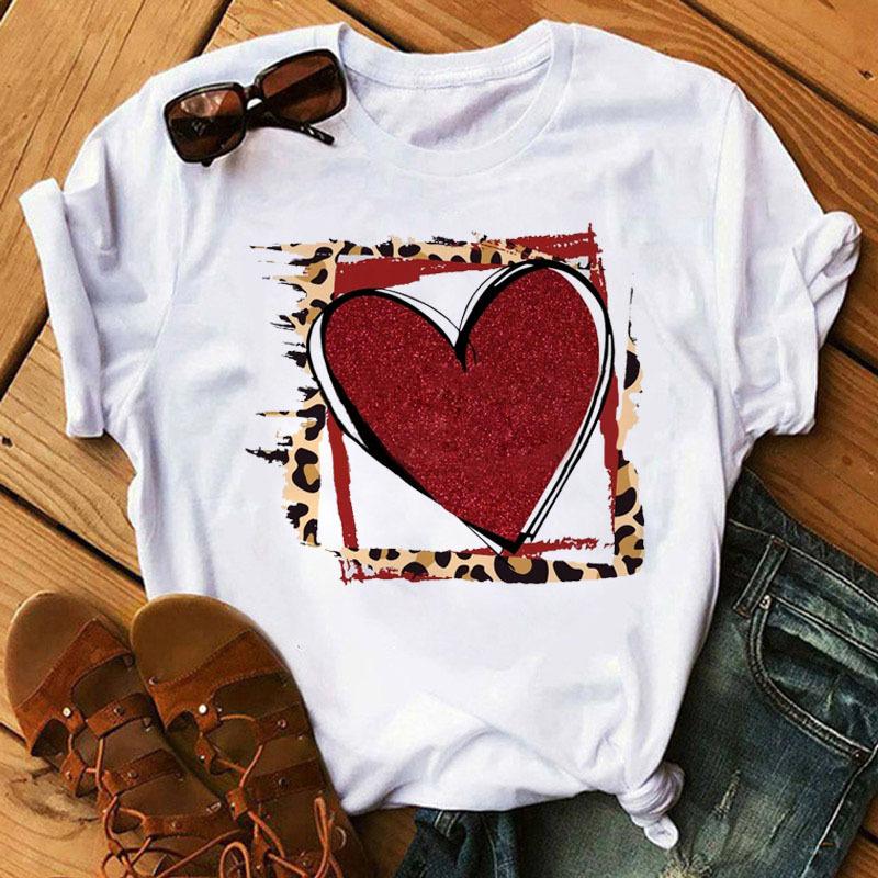 Women's Eyelash Print Loose Casual Simple Round Neck Pure Cotton Short Sleeved T-Shirts Lady Tees