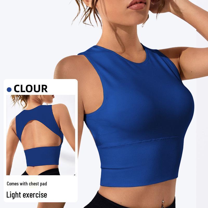 Women's Quick-Dry Seamless Yoga Top - Sleeveless, Sexy Sports Vest