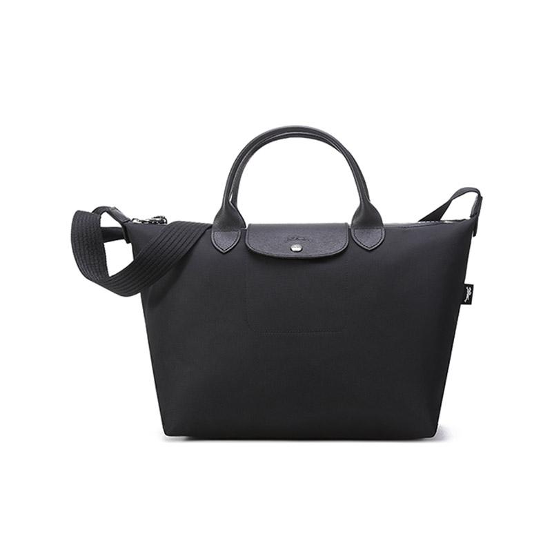 Longchamp Le Pliage Energy 32 Foldable Dumpling Bag Crossbody Recycled Canvas Tote Bag Medium Women bags Black 1515HSR001