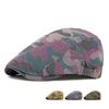 Camouflage Cap Men's Summer Beret British Vintage Sunscreen Quick-Drying Cap Women's Peaked Cap