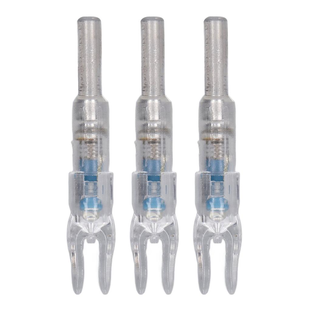 3PCS Lighted Nocks for Arrows Automatic Lighting 6.2mm Internal Diameter Archery Shaft Luminous Arrow Tail for Outdoor