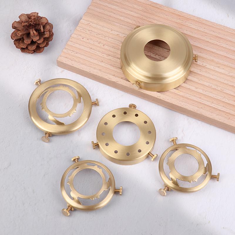 Vintage Brass Three Holes Ring E27 E14 Lampshade With Screw Fixed Ring Holder Diy Lighting Shade And Socket Connected Holder