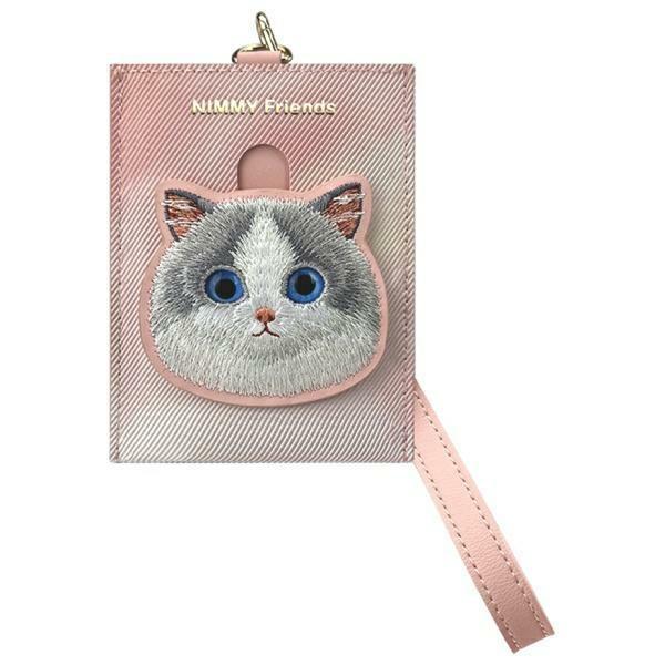 Portfel na karty Nimmy Big Eyed Pet 2.0 Cat Różowy